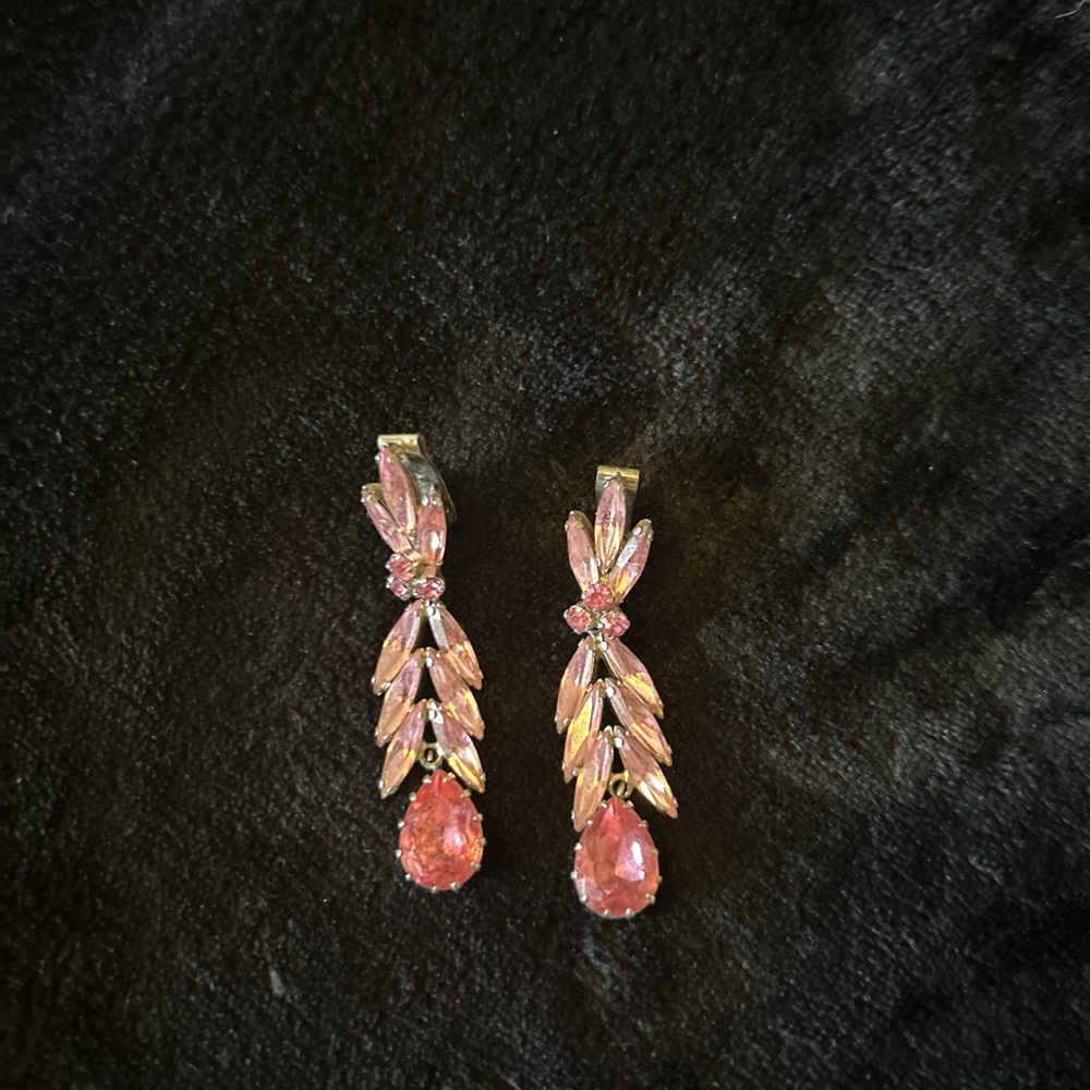 Vintage EFBI signed Austrian crystal Drop Earrings